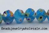 CLG65 15 inches 8*10mm faceted rondelle handmade lampwork beads