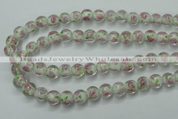 CLG750 15.5 inches 10mm round lampwork glass beads wholesale