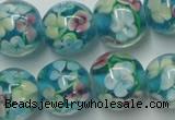 CLG763 15 inches 12mm round lampwork glass beads wholesale