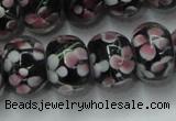 CLG766 14.5 inches 8*12mm rondelle lampwork glass beads wholesale