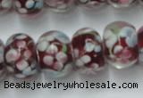 CLG767 14.5 inches 8*12mm rondelle lampwork glass beads wholesale