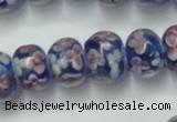 CLG768 14.5 inches 8*12mm rondelle lampwork glass beads wholesale