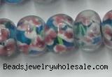 CLG772 14.5 inches 8*12mm rondelle lampwork glass beads wholesale