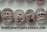 CLG777 14 inches 8*12mm rondelle lampwork glass beads wholesale