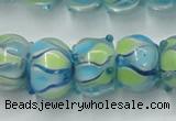 CLG779 14 inches 8*12mm rondelle lampwork glass beads wholesale