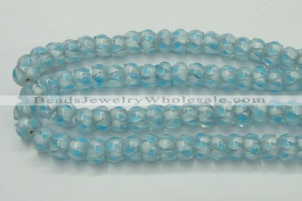 CLG780 14 inches 8*12mm rondelle lampwork glass beads wholesale