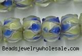 CLG782 14 inches 8*12mm rondelle lampwork glass beads wholesale