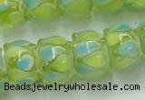 CLG783 14 inches 8*12mm rondelle lampwork glass beads wholesale