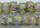 CLG784 14 inches 8*12mm rondelle lampwork glass beads wholesale