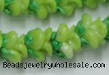 CLG789 15.5 inches 11*13mm rose lampwork glass beads wholesale