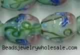 CLG826 15.5 inches 14*18mm pear lampwork glass beads wholesale