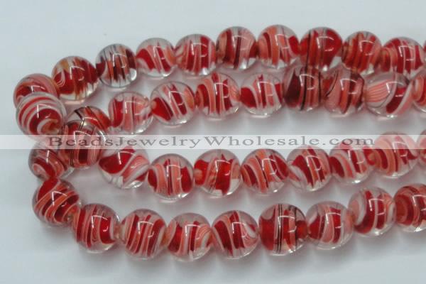 CLG852 15.5 inches 18mm round lampwork glass beads wholesale