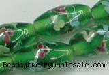 CLG873 15.5 inches 10*20mm rice lampwork glass beads wholesale