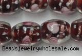 CLG878 15 inches 11*13mm oval lampwork glass beads wholesale