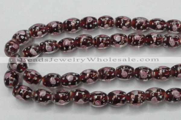 CLG878 15 inches 11*13mm oval lampwork glass beads wholesale