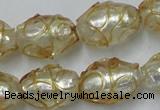 CLG881 2PCS 16 inches 12*18mm oval lampwork glass beads wholesale