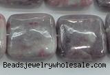 CLI63 15.5 inches 25*25mm square natural lilac jasper beads wholesale