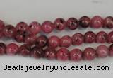 CLJ212 15.5 inches 6mm round dyed sesame jasper beads wholesale