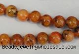 CLJ221 15.5 inches 8mm round dyed sesame jasper beads wholesale