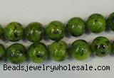 CLJ230 15.5 inches 10mm round dyed sesame jasper beads wholesale