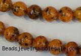 CLJ231 15.5 inches 10mm round dyed sesame jasper beads wholesale