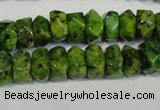 CLJ245 15.5 inches 6*11mm faceted nuggets dyed sesame jasper beads