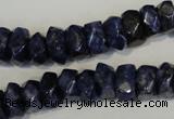 CLJ249 15.5 inches 6*11mm faceted nuggets dyed sesame jasper beads