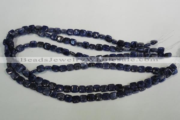 CLJ255 15.5 inches 8*8mm square dyed sesame jasper beads wholesale