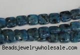 CLJ256 15.5 inches 8*8mm square dyed sesame jasper beads wholesale