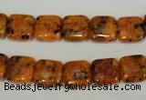 CLJ261 15.5 inches 10*10mm square dyed sesame jasper beads wholesale