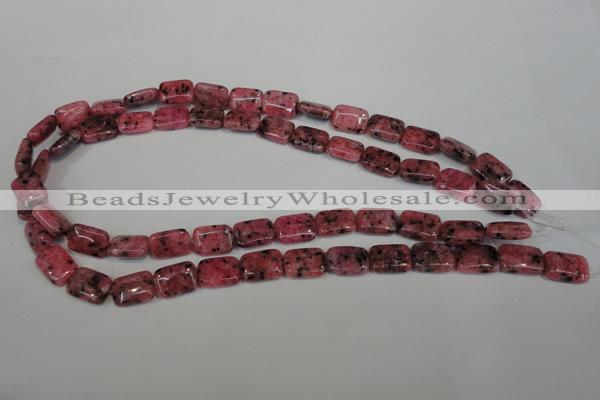 CLJ282 15.5 inches 10*14mm rectangle dyed sesame jasper beads wholesale