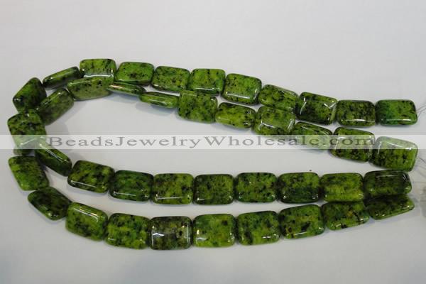 CLJ290 15.5 inches 15*20mm rectangle dyed sesame jasper beads wholesale