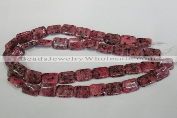 CLJ292 15.5 inches 15*20mm rectangle dyed sesame jasper beads wholesale