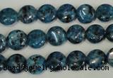 CLJ310 15.5 inches 10mm flat round dyed sesame jasper beads wholesale