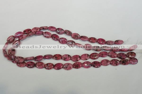 CLJ319 15.5 inches 10*14mm oval dyed sesame jasper beads wholesale