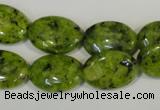 CLJ321 15.5 inches 13*18mm oval dyed sesame jasper beads wholesale