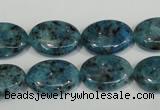 CLJ326 15.5 inches 13*18mm oval dyed sesame jasper beads wholesale