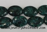 CLJ327 15.5 inches 13*18mm oval dyed sesame jasper beads wholesale