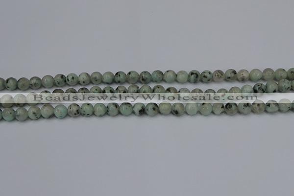 CLJ400 15.5 inches 4mm round sesame jasper beads wholesale