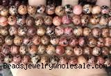 CLJ508 15.5 inches 4mm,6mm,8mm,10mm & 12mm round sesame jasper beads