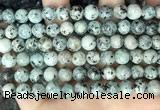 CLJ517 15.5 inches 4mm,6mm,8mm,10mm & 12mm round sesame jasper beads