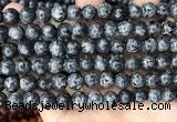 CLJ532 15.5 inches 4mm,6mm,8mm,10mm & 12mm round sesame jasper beads