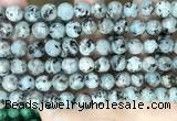 CLJ557 15.5 inches 6mm,8mm,10mm & 12mm faceted round sesame jasper beads