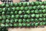 CLJ561 15.5 inches 6mm,8mm,10mm & 12mm faceted round sesame jasper beads