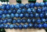 CLJ573 15 inches 10mm faceted round sesame jasper beads