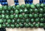 CLJ576 15 inches 10mm faceted round sesame jasper beads