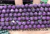 CLJ589 15 inches 8mm round matte sesame jasper beads