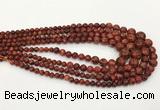 CLJ614 6mm - 14mm round sesame jasper graduated beads