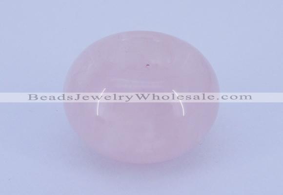 CLO01 19*30mm rondelle loose rose quartz gemstone beads wholesale