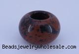 CLO07 19*30mm rondelle loose mahogany obsidian gemstone beads wholesale